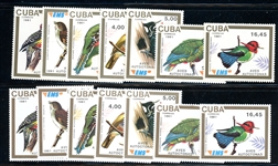 Cuba Scott 3328-3334 MNH Complete Set, Qty 2, 1991 Birds (SCV $191)