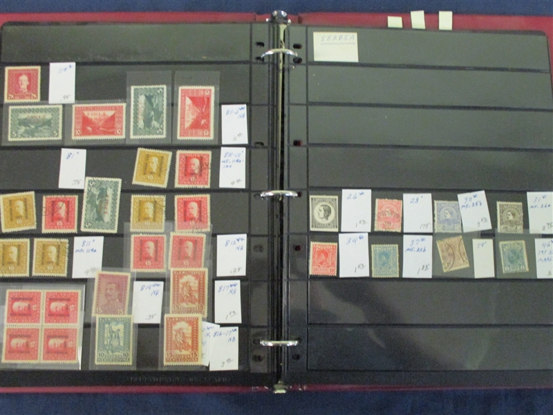 Yugoslavia and Areas on Stockpages and Dealer Cards (Est $200-250)