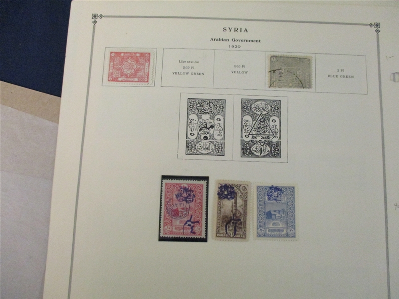 Syria- Unused/Used Stamp Collection to 1940 (Est $90-120)
