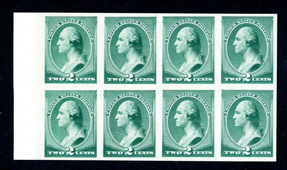 USA Scott 213P3 Plate Proof on India Paper, Block of 8 (SCV $650)