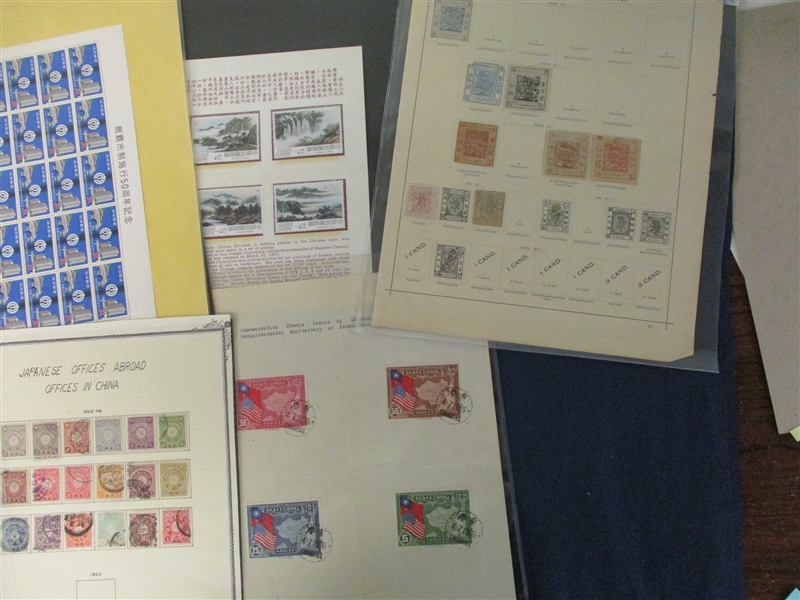 Asia Stamps and covers in a Pizza Box (Est $350-500)