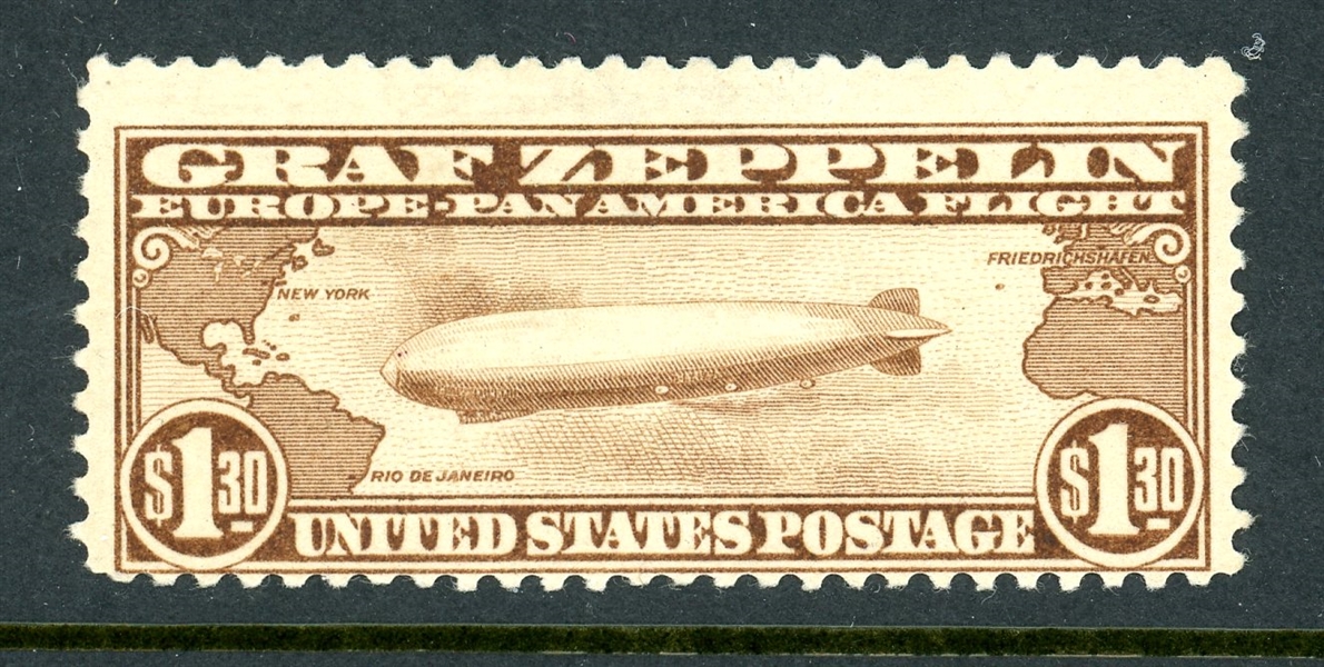 USA Scott C14 Unused, No Gum, Avg-Fine, Faults, $1.30 Graf Zeppelin (SCV $375)