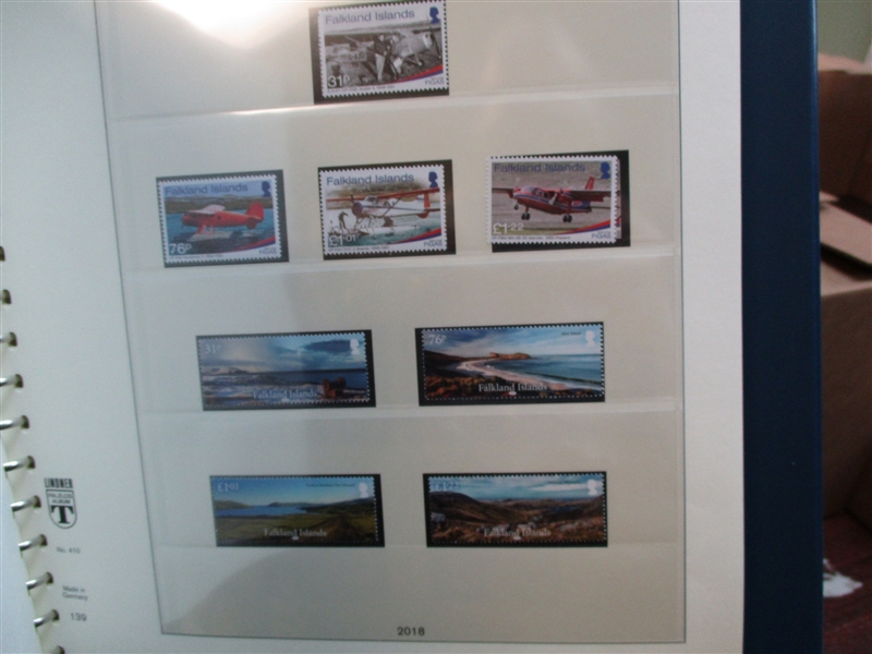 Falkland Islands Fabulous Unused Collection in 5 Lindner Hingeless Albums (Est $3000-3500)