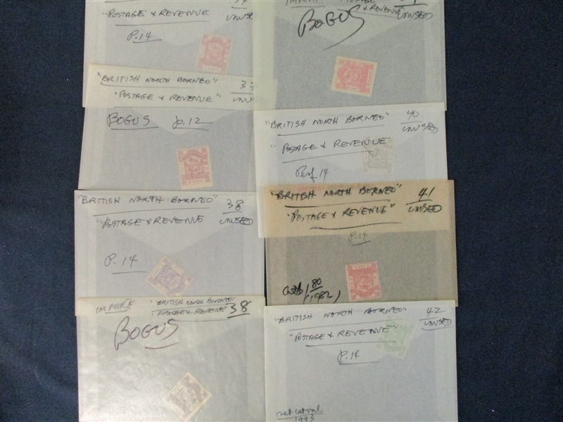 North Borneo Mint and Used Accumulation in Glassines to 1963 (Est $200-250)