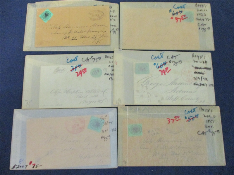 Boyd's Dispatch Locals on Covers, Qty. 16 (Est $350-450)