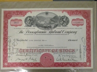 1962 Pennsylvania Railroad Stock Certificate with Several Revenues (Est $100-150)