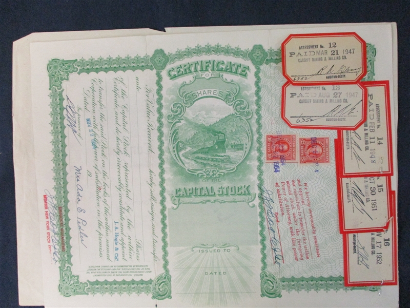 Stock Certificates with Associated Documents (Est $175-200)