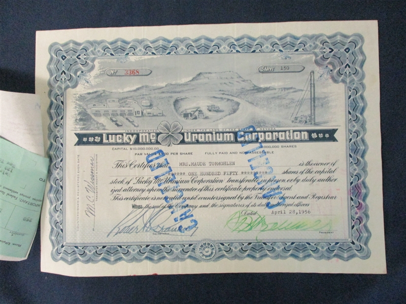 Stock Certificates with Associated Documents (Est $175-200)