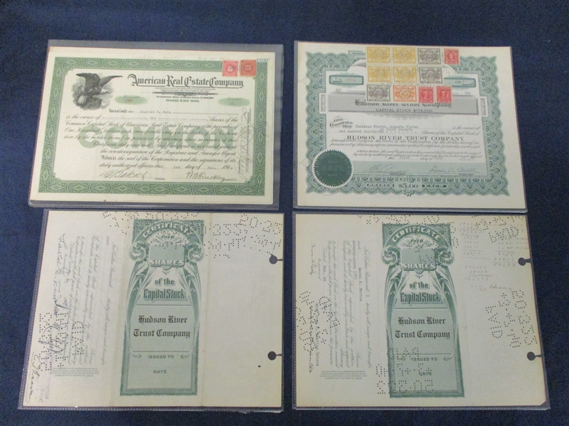 Bank and Real Estate Stock Certificates, All New York (Est $100-150)