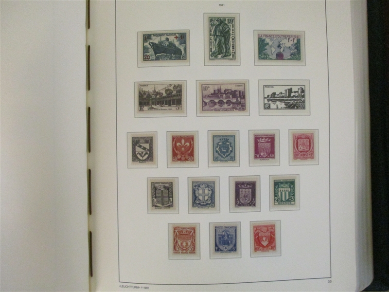 Outstanding France Collection in 3 Hingeless Lighthouse Albums (Est $1500-2000)