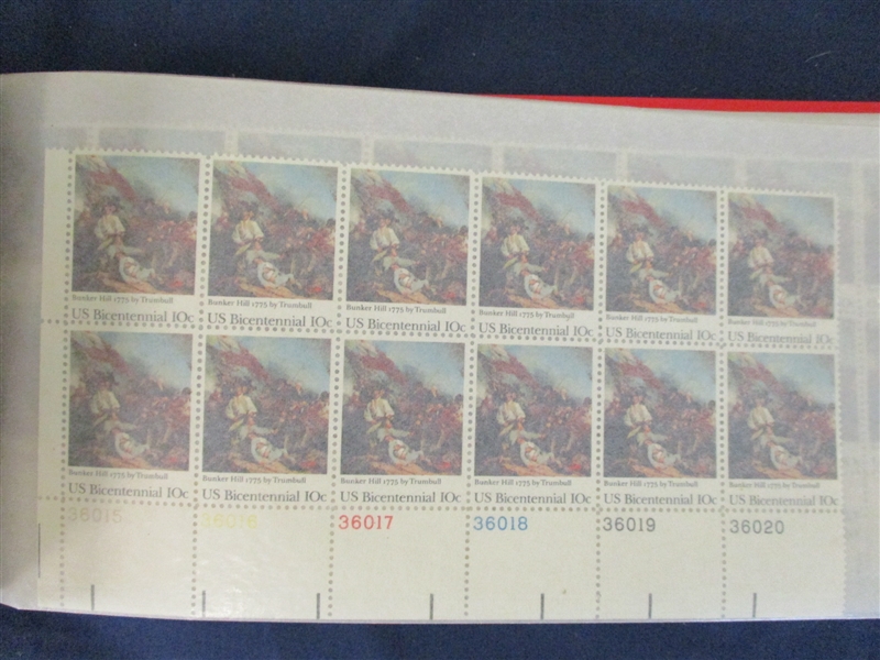 USA Plate Blocks in Large Plate Block File (Face $170+)
