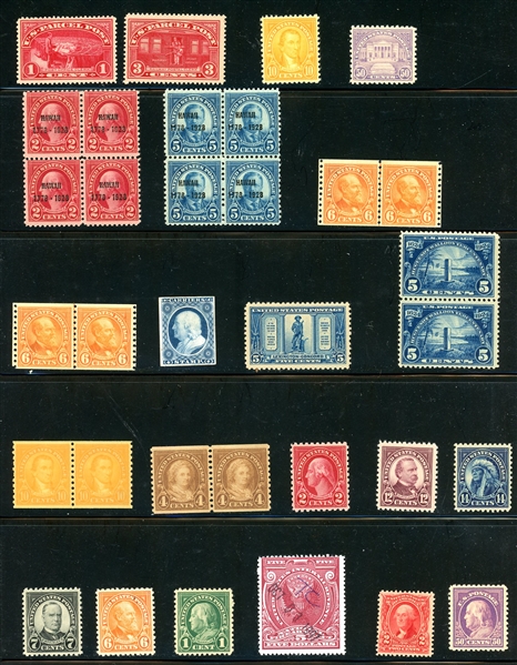 Large Group of Mid-Range Well-Centered Mostly Mint Stamps (Est $400-500)