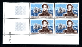 French Southern Antarctic Territories Scott 30 MNH Block of 4 (SCV $440)