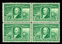 USA Scott 323 MNH VF Block of 4, 1904 1c Louisiana Purchase (SCV $240)