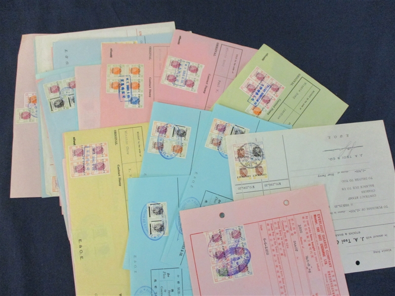 Hong Kong Revenues on Documents, Quantity 50 (Est $150-200)