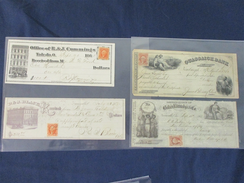 Revenue Documents with Illustrated Vignettes (Est $150-200)