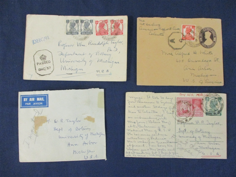 India Postal History Group, 1940's (Est $90-120)