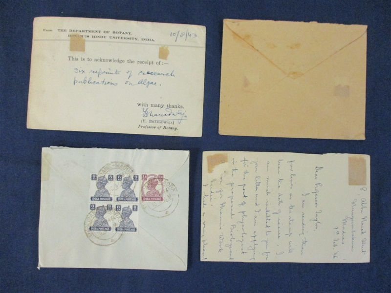 India Postal History Group, 1940's (Est $90-120)