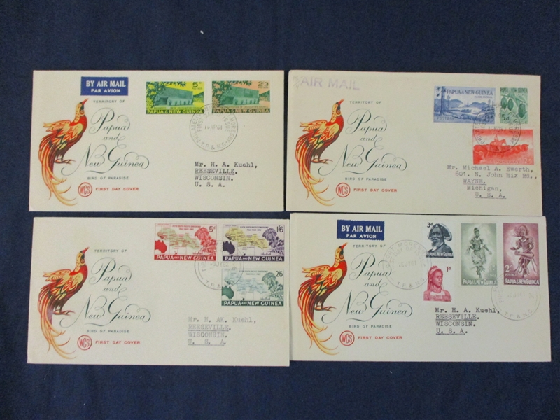 Papua New Guinea Covers and O.S. Perf-Ins (Est $120-160)