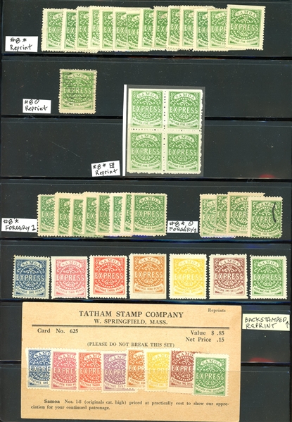 Samoa 1877-1882 Express Issues, Scott 1-8 (Est $125-150)