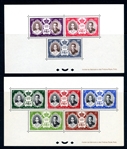Monaco 1956 Royal Wedding Deluxe Proof Souvenir Sheets MNH (Yvert €640)