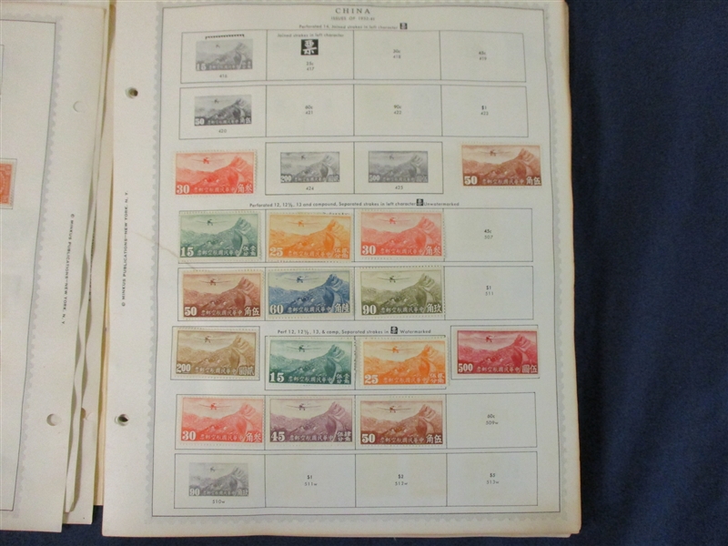 China, ROC, and PRC Collection on Minkus Pages to 1970's (Est $350-400)