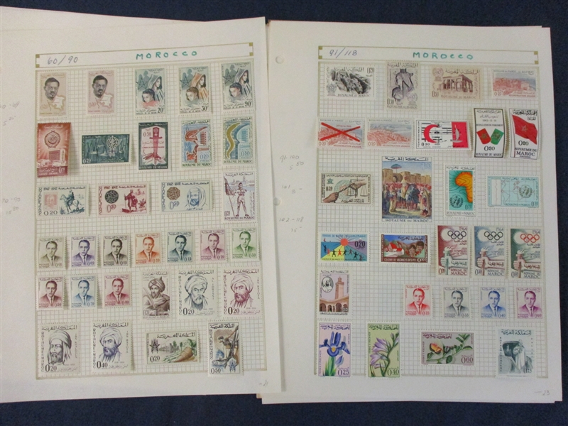 Morocco Mint Collection, 1956-1972 on Pages (Est $100-150)