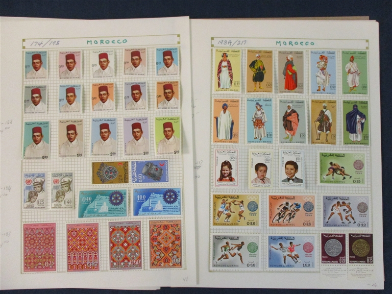 Morocco Mint Collection, 1956-1972 on Pages (Est $100-150)
