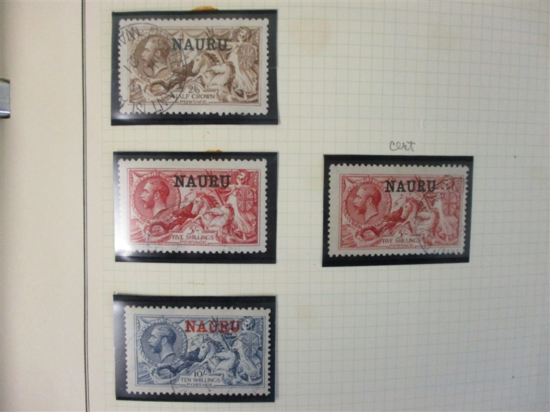 Nauru Advanced Collection in Scott Album to 1990's (Est $950-1250)