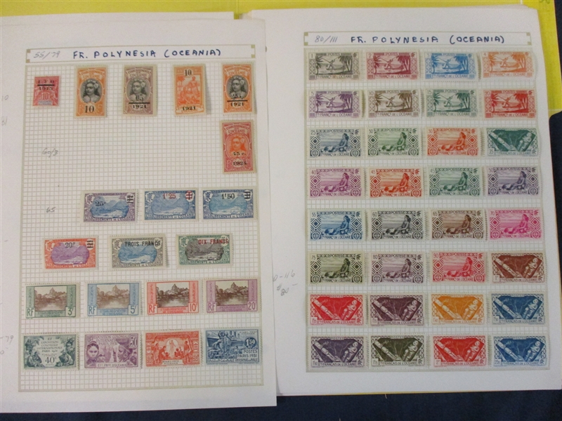 French Polynesia Unused Collection, 1915-1972 (SCV $2850)