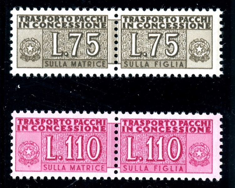 Italy Scott QY8, QY10 MVLH Parcel Post Authorized Delivery Key Stamps (SCV $650)