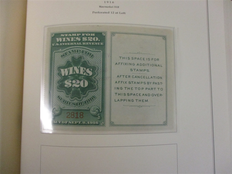 USA Revenue Collection in Scott Specialty Album (Est $5000-6000)