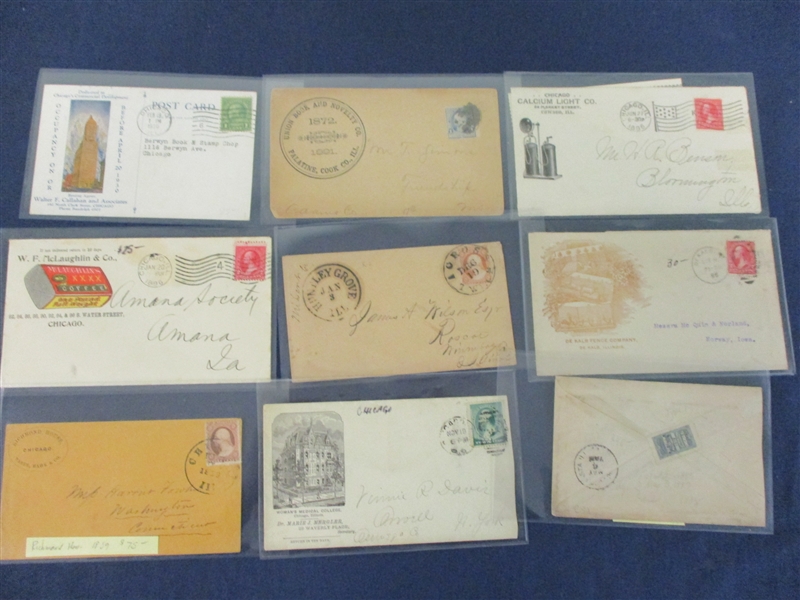 USA Midwest Postal History Group of 76 (Est $150-200)