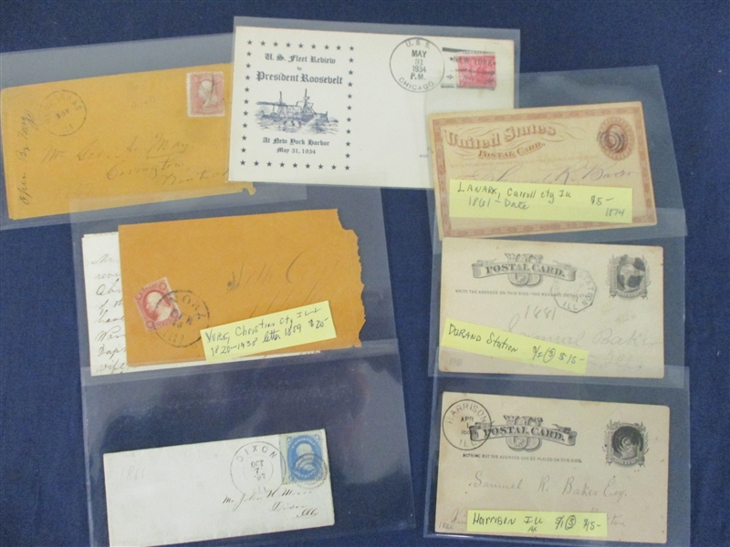 USA Midwest Postal History Group of 76 (Est $150-200)
