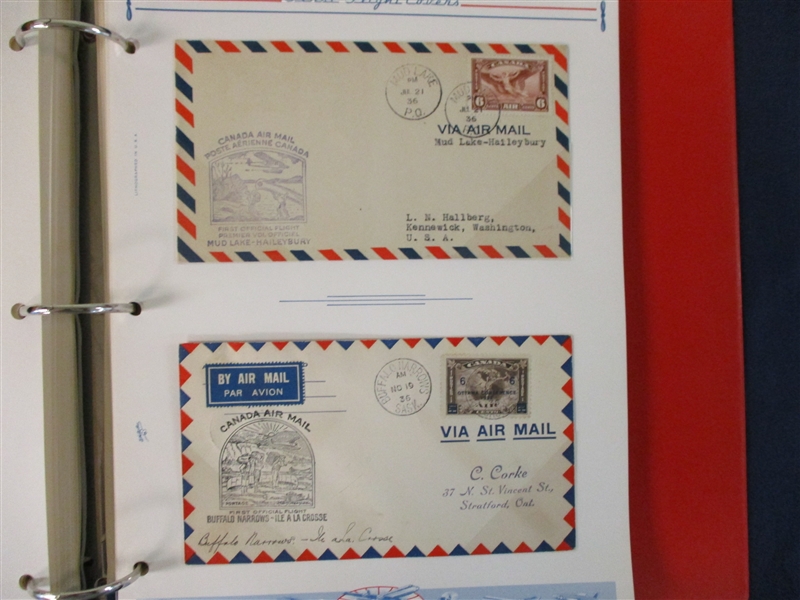 Canada First Flight Cover Collection, 1928-1949  (Est $120-200)