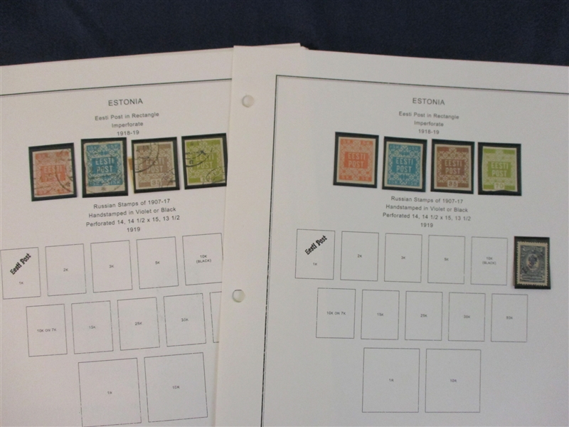 Estonia Collection to 1940 (Est $150-200)