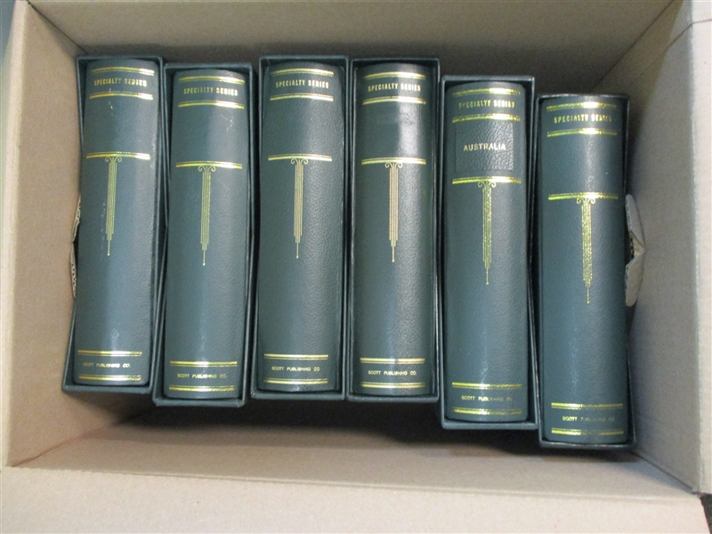Supply Lot 5 - 9 Large Scott Albums with Slipcases - Like New! OFFICE PICKUP ONLY!