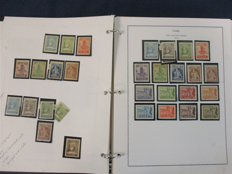 Fiume Advanced Unused/Used Collection, 1918-1924  (Est $1000-1500)