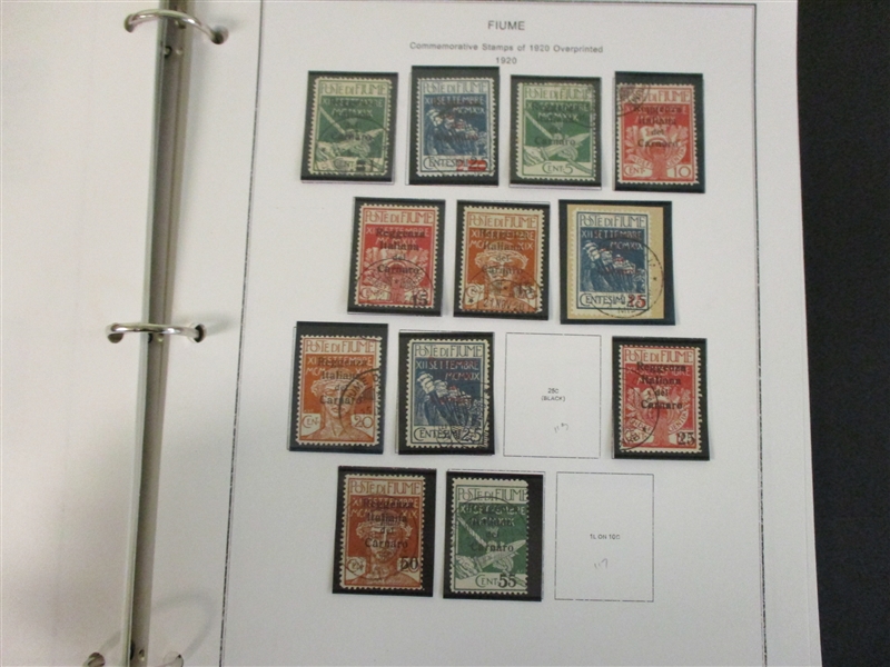 Fiume Advanced Unused/Used Collection, 1918-1924  (Est $1000-1500)