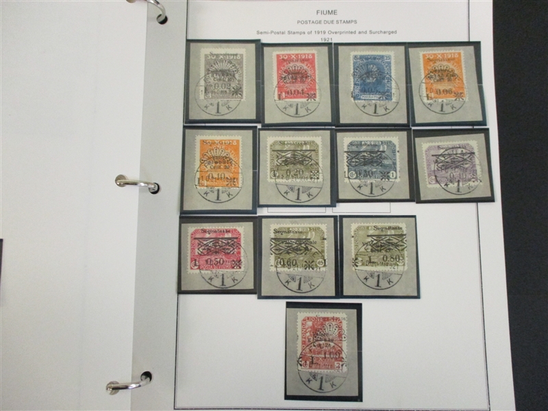 Fiume Advanced Unused/Used Collection, 1918-1924  (Est $1000-1500)