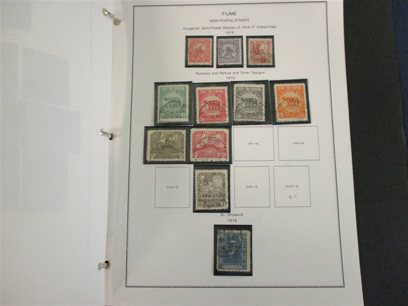 Fiume Advanced Unused/Used Collection, 1918-1924  (Est $1000-1500)