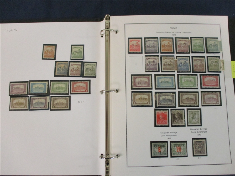 Fiume Advanced Unused/Used Collection, 1918-1924  (Est $1000-1500)
