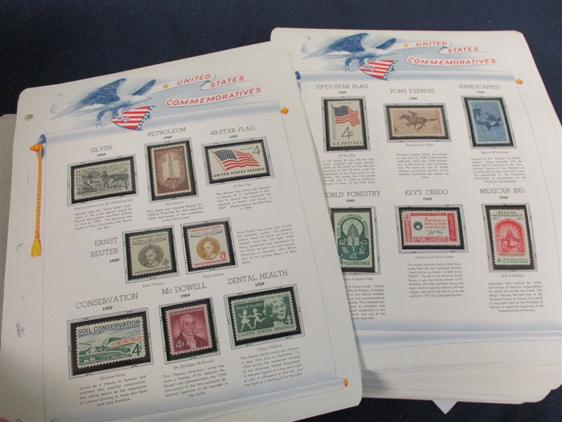 USA Mint Commemorative Collection on White Ace Pages (Est $200-250)