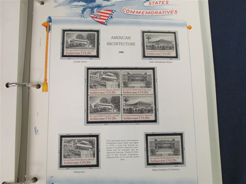 USA Commemorative Collection on White Ace Pages, 1976-1986 (Face $145)
