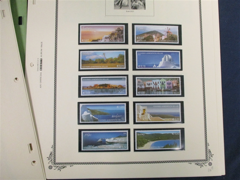 Greece Modern MNH Collection on Scott Pages (SCV $1098)