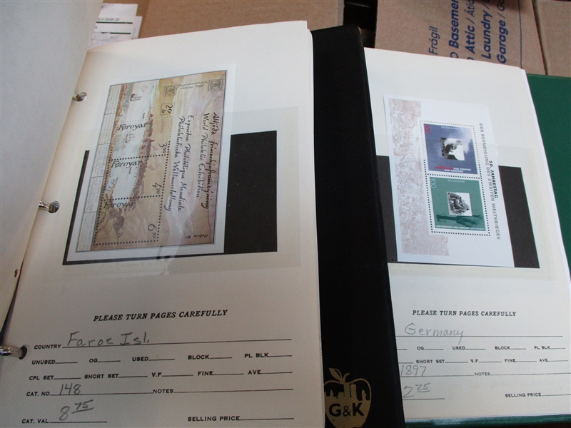Large Box #2 Souvenir Sheets/Dealer Binder/More! (Est $200-300)