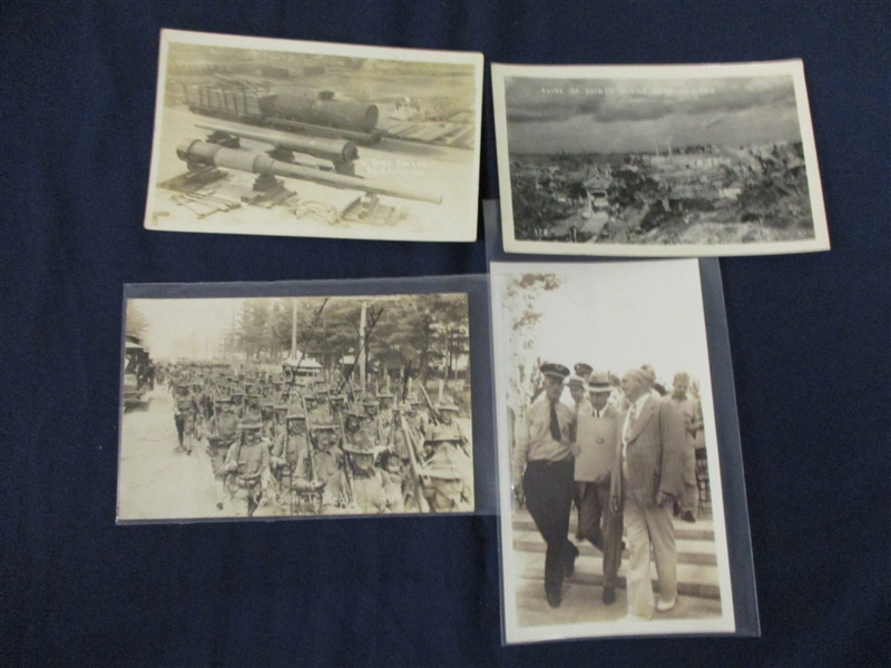 Postcard Group Mostly Real Photo Military (Est $50-80)