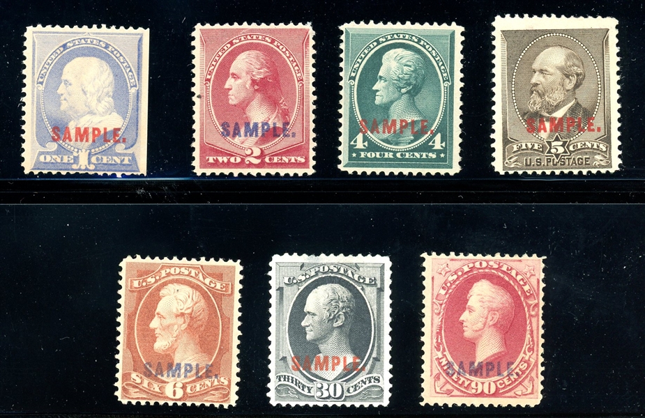 USA Group of 7 Specimens with Type K Overprints (SCV $525)