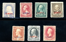 USA Group of 7 Specimens with Type "K" Overprints (SCV $525)