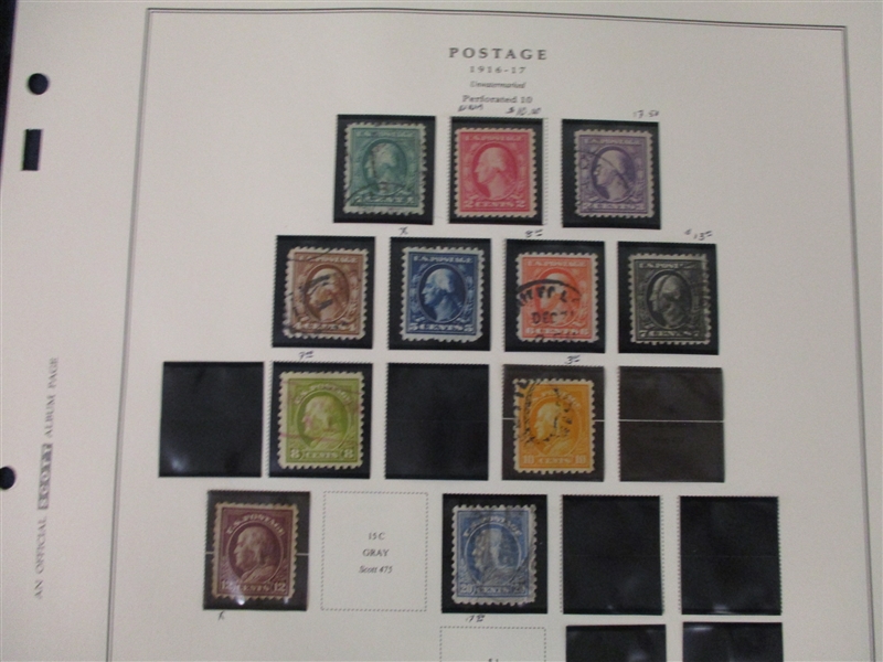 USA Washington-Franklin Collection on Scott Pages (Est $250-350)
